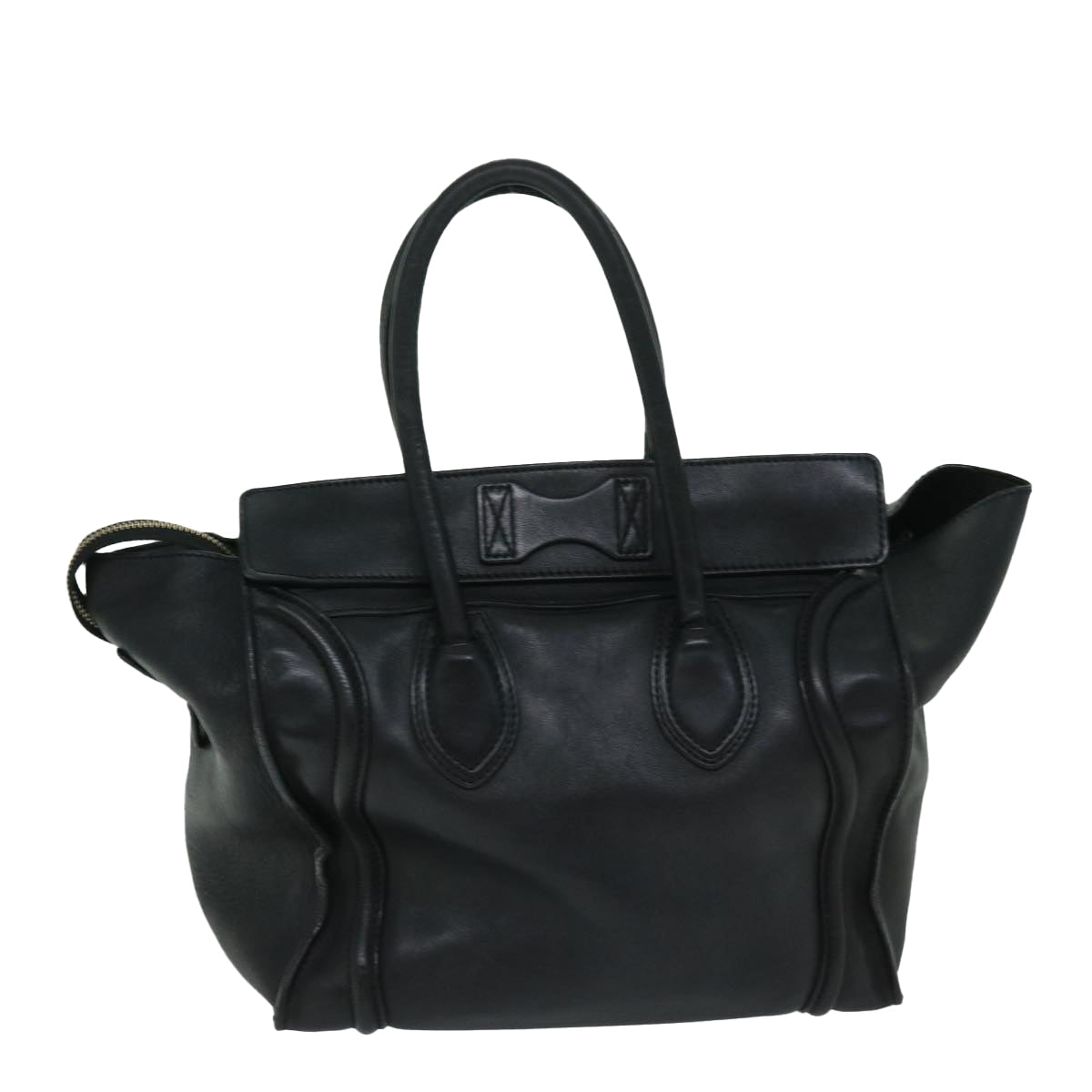 Luxury CELINE Luggage Phantom Tote Bag Leather Black  hk1138