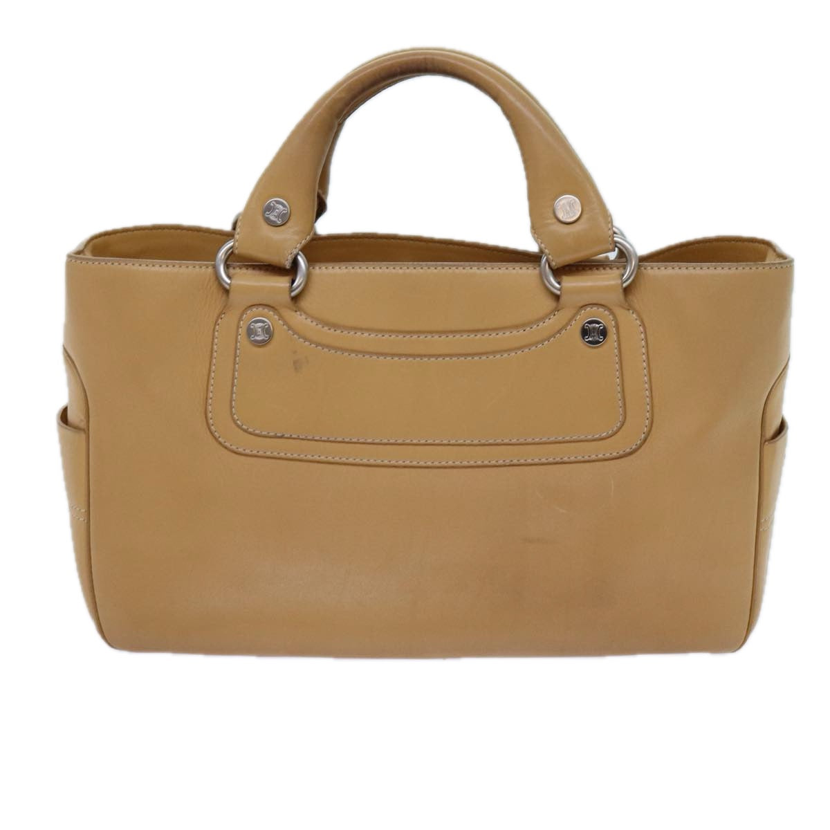 Luxury CELINE Boogie Hand Bag Leather Beige  hk1218