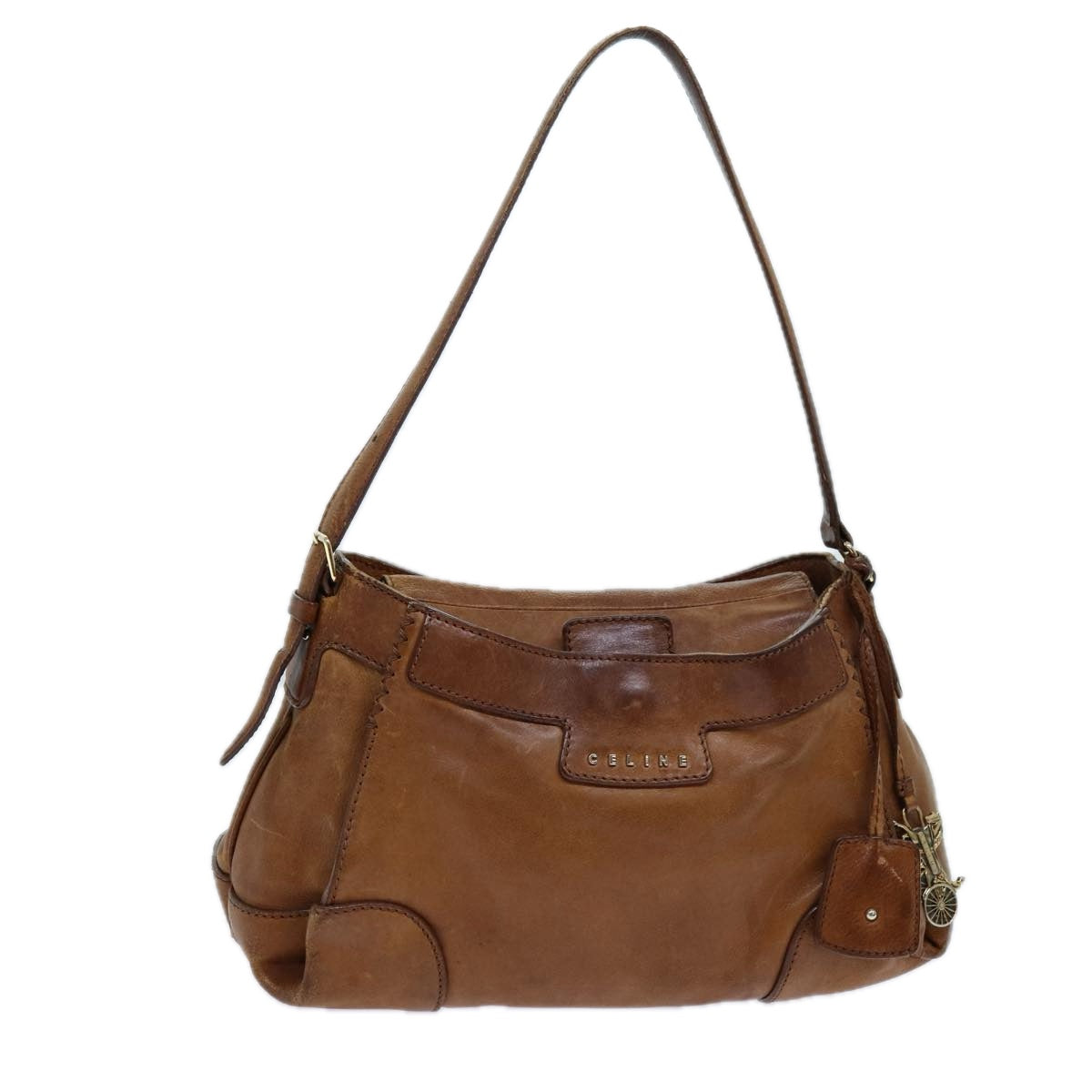 Luxury CELINE Shoulder Bag Leather Brown  hk1239