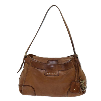 Luxury CELINE Shoulder Bag Leather Brown  hk1239