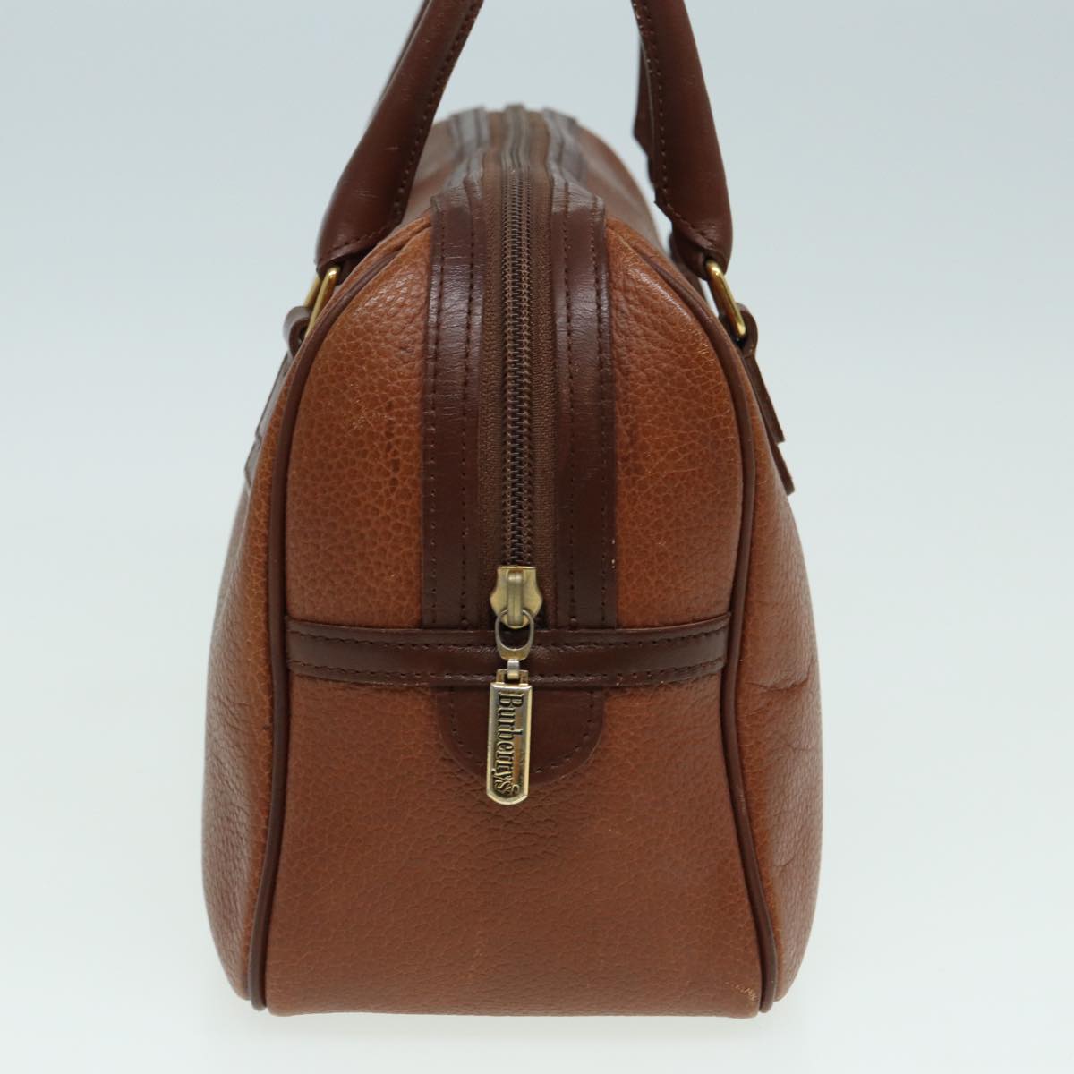 Luxury BurberrySs Hand Bag Leather Brown Auth hk1457