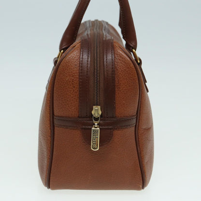 Luxury BurberrySs Hand Bag Leather Brown Auth hk1457