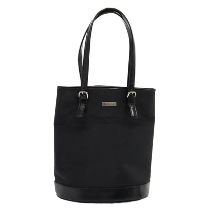 Luxury BurberrySs Nova Check Blue Label Tote Bag Nylon Beige Black Auth hk1462
