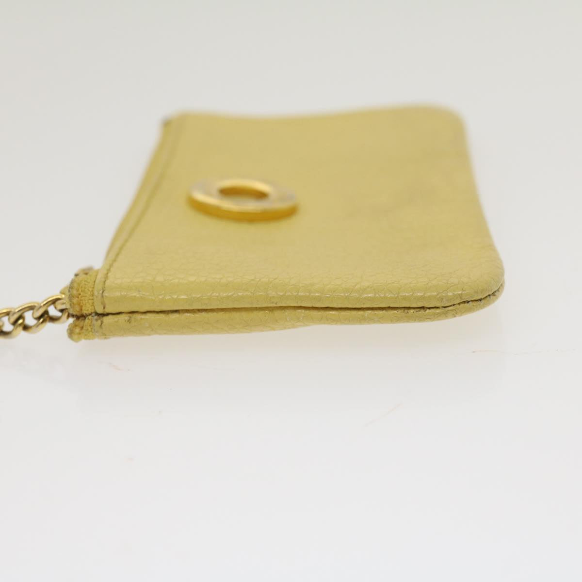Luxury CELINE Coin Purse Leather Yellow  hk413
