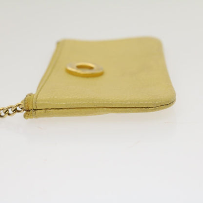 Luxury CELINE Coin Purse Leather Yellow  hk413