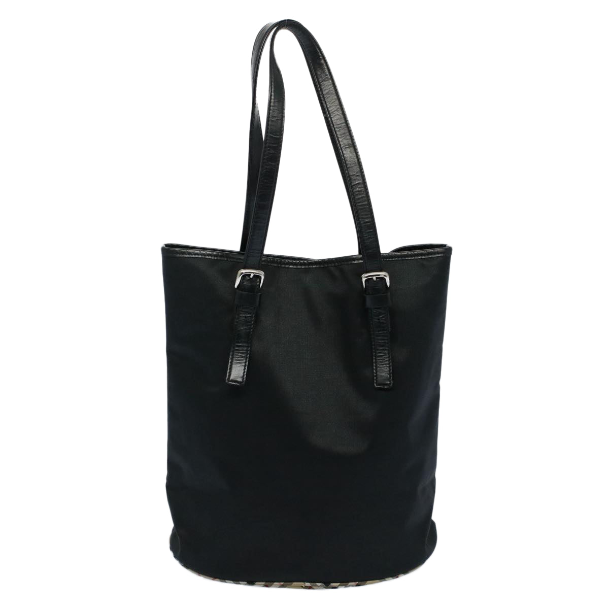 Luxury BurberrySs Shoulder Bag Nylon Black Auth hk862