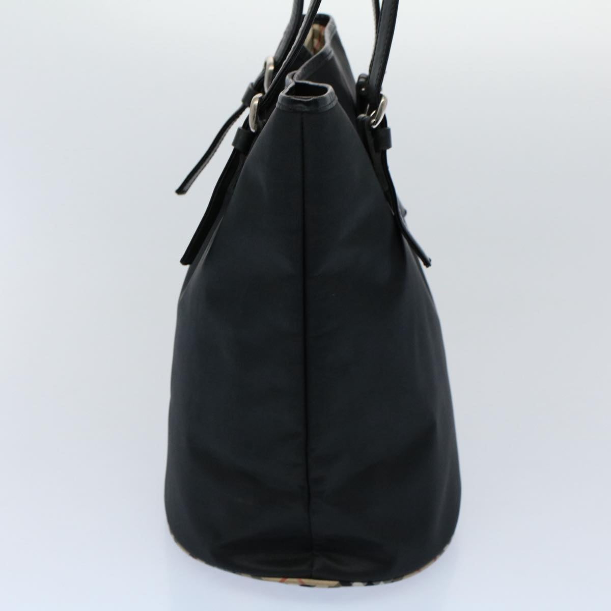 Luxury BurberrySs Shoulder Bag Nylon Black Auth hk862