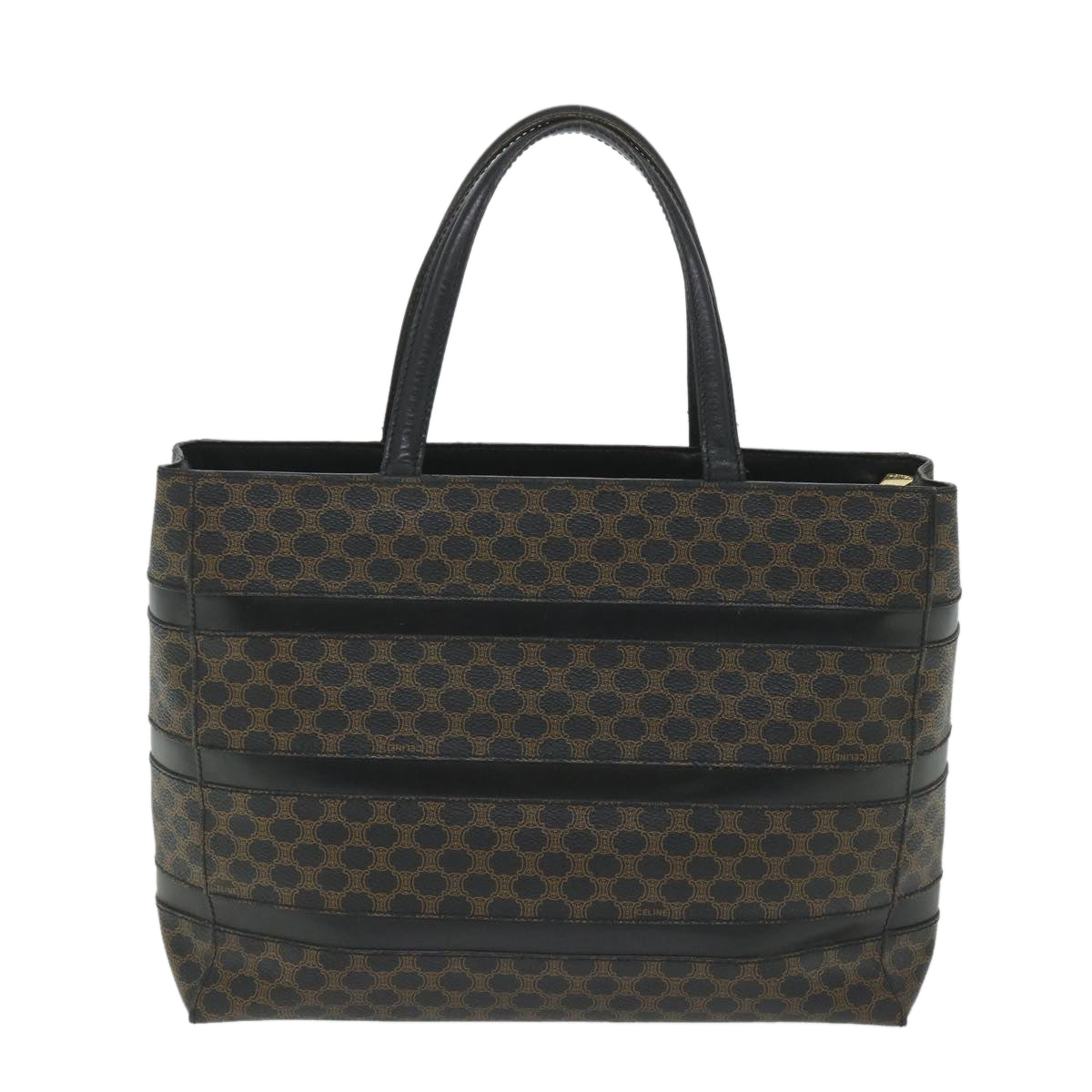 Luxury CELINE Macadam Canvas Tote Bag PVC Leather Black  hk888