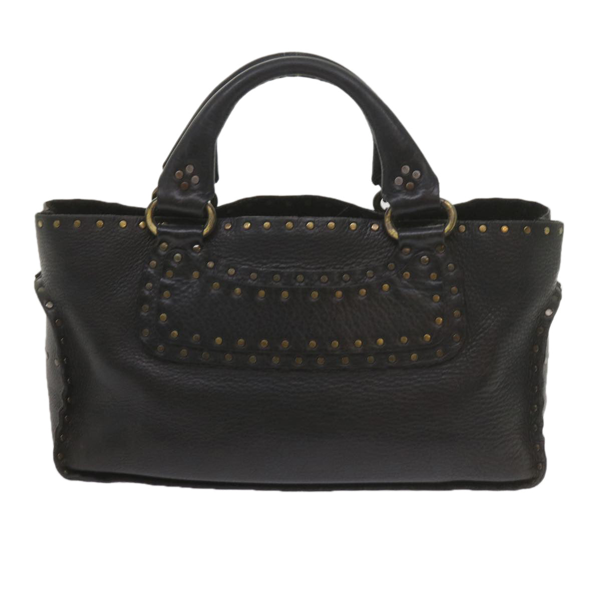 Luxury CELINE Hand Bag Leather Black  hk948