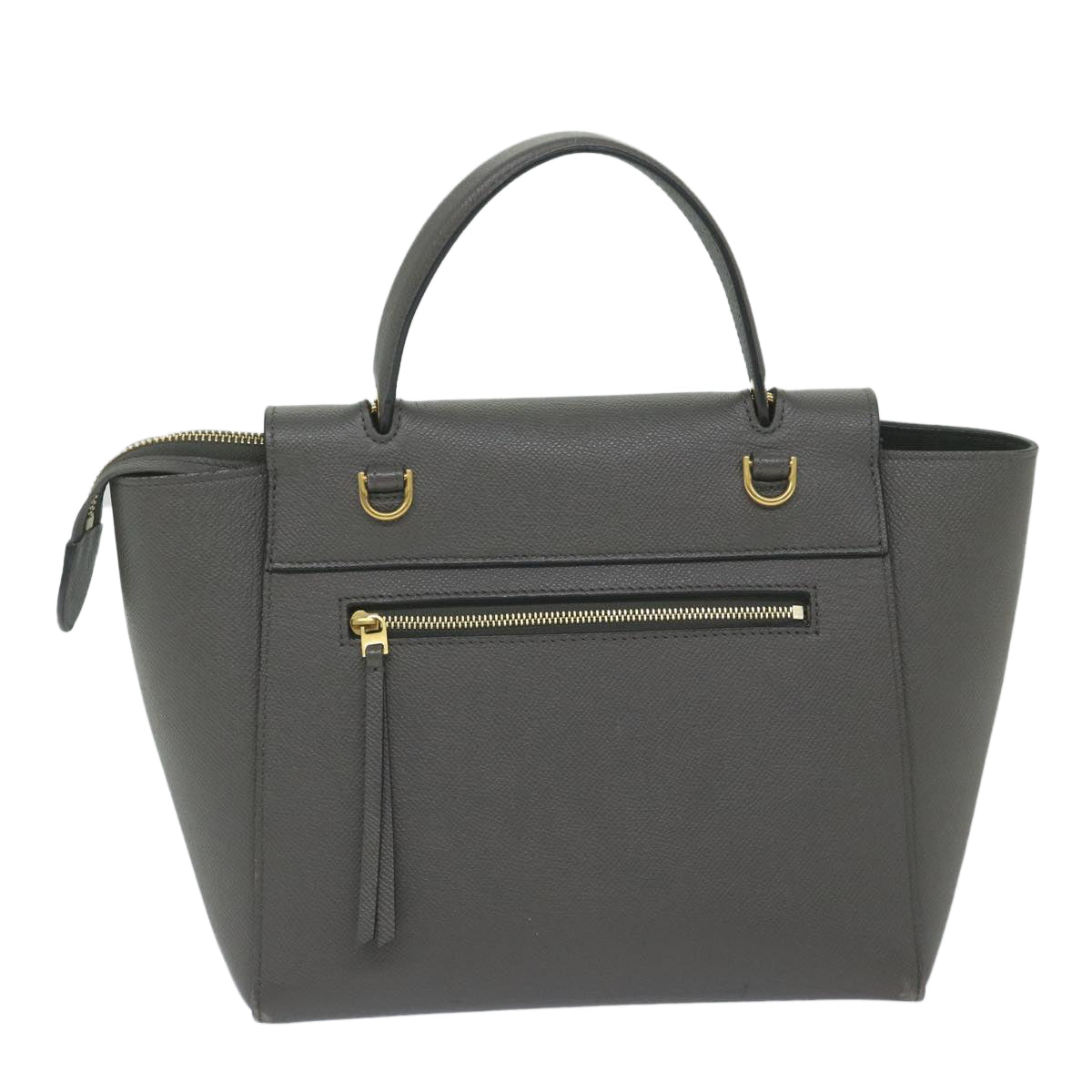 Luxury CELINE Micro Belt Hand Bag Leather Gray  hk968