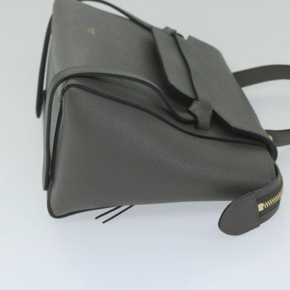 Luxury CELINE Micro Belt Hand Bag Leather Gray  hk968