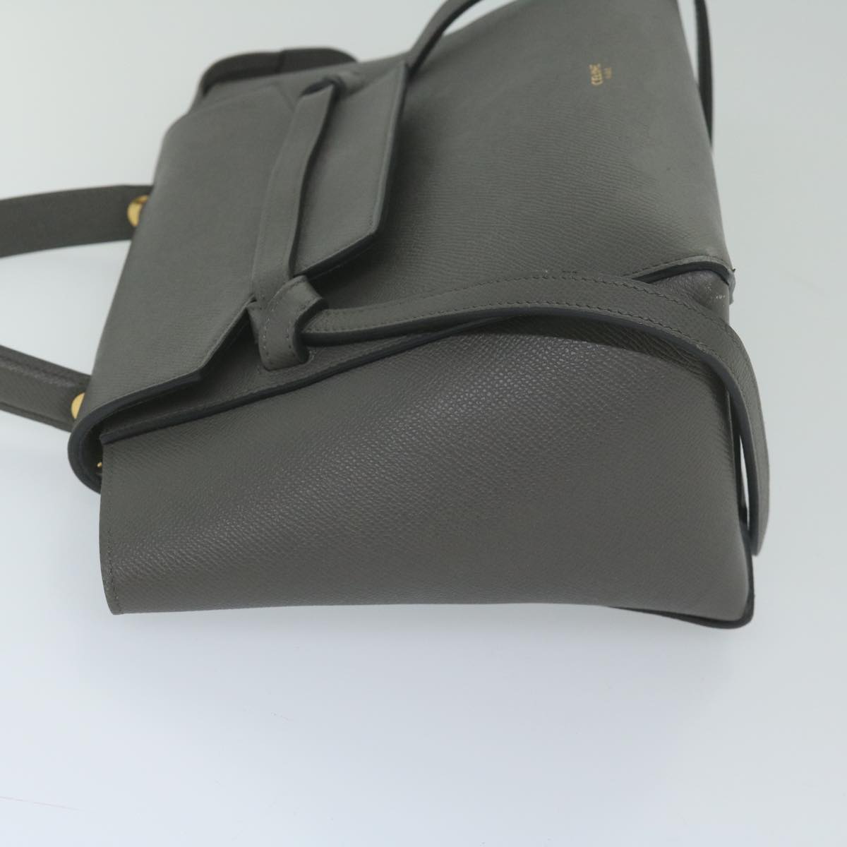 Luxury CELINE Micro Belt Hand Bag Leather Gray  hk968