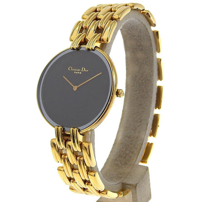 Christian Dior Watches Quartz 47 154-3 Plated Gold gold Bagira black dial mens