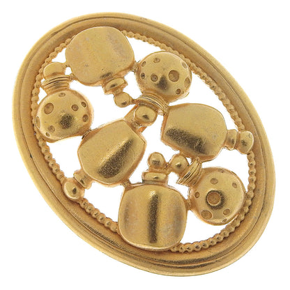 Dior Brooch Plated Gold gold vintage perfume motif Perfume bottle Women
