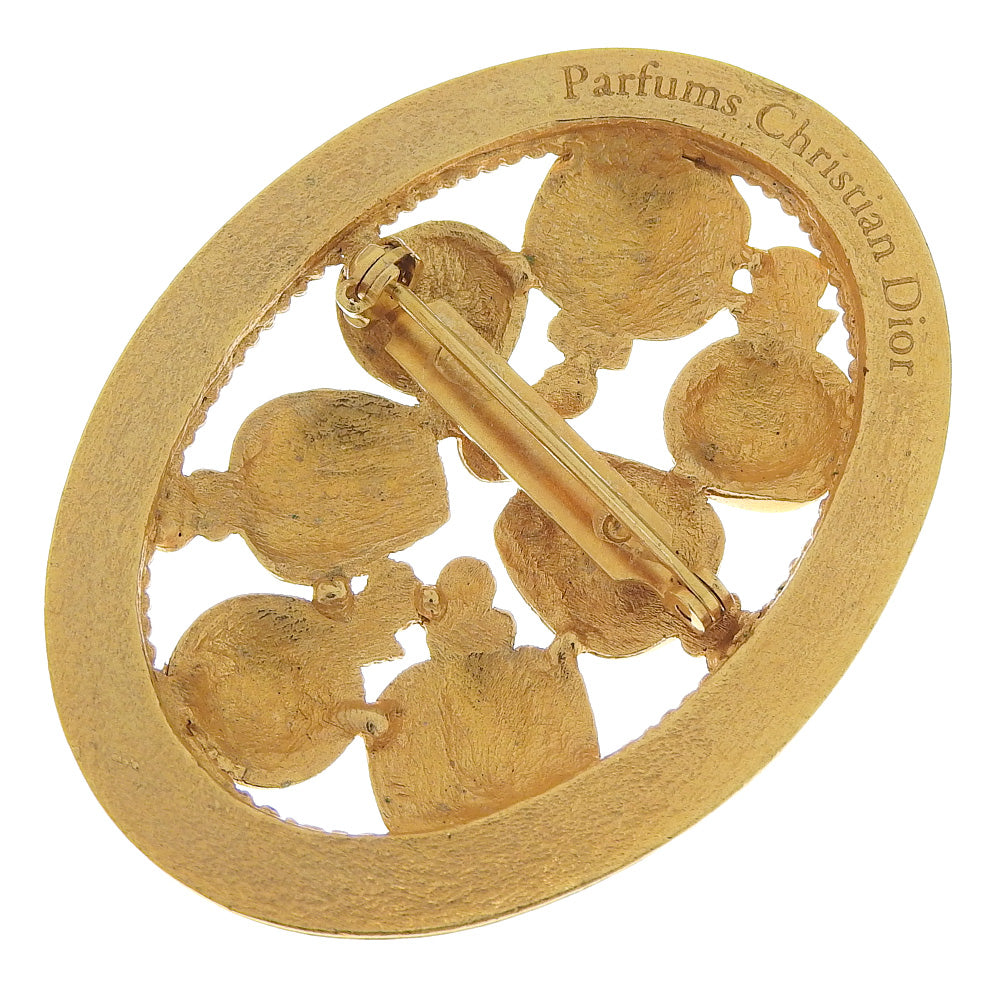 Dior Brooch Plated Gold gold vintage perfume motif Perfume bottle Women