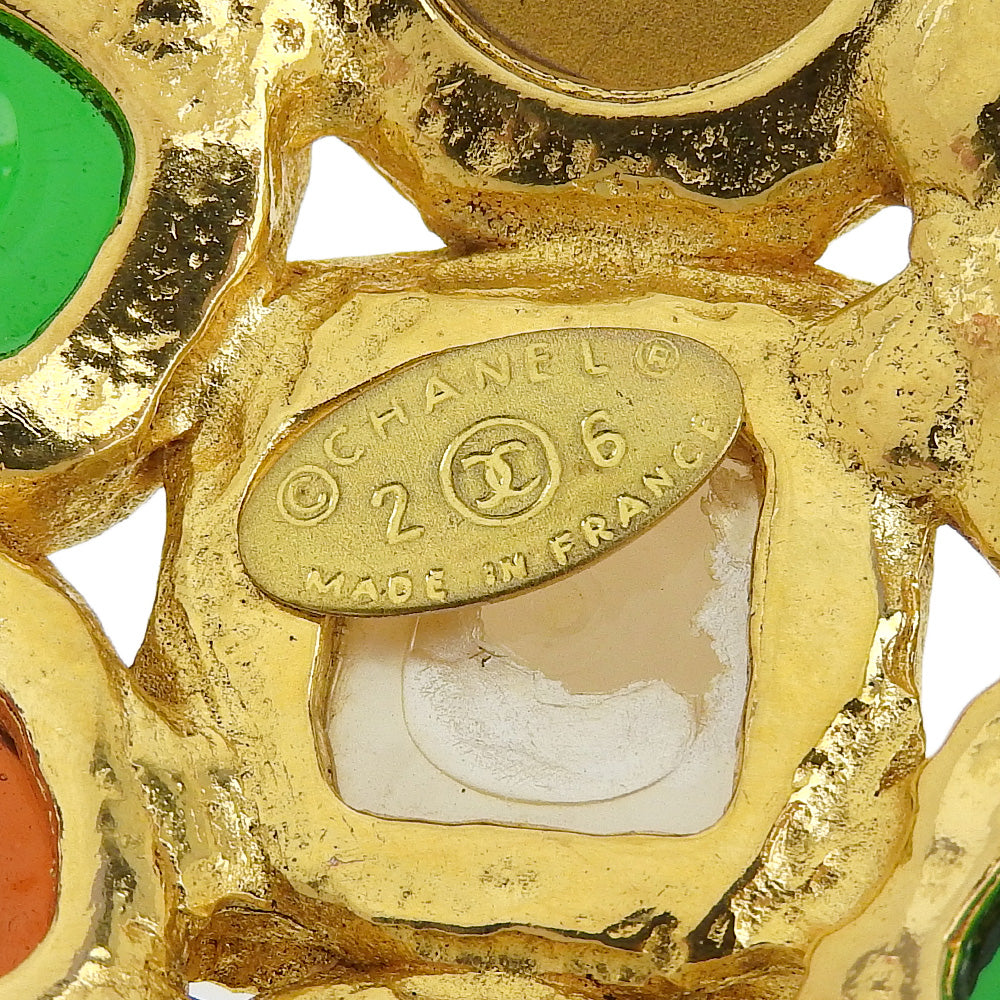 CHANEL Brooch Plated Gold gold Gripoa Women