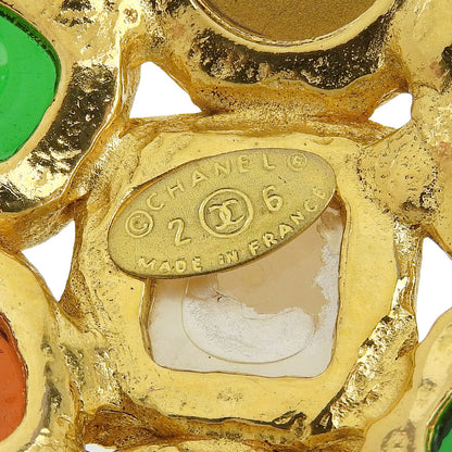 CHANEL Brooch Plated Gold gold Gripoa Women