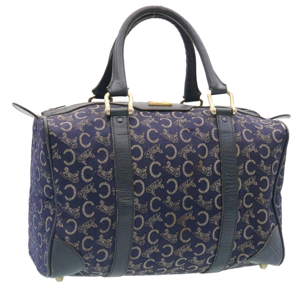 Luxury CELINE C Macadam Canvas Hand Bag Navy  im257