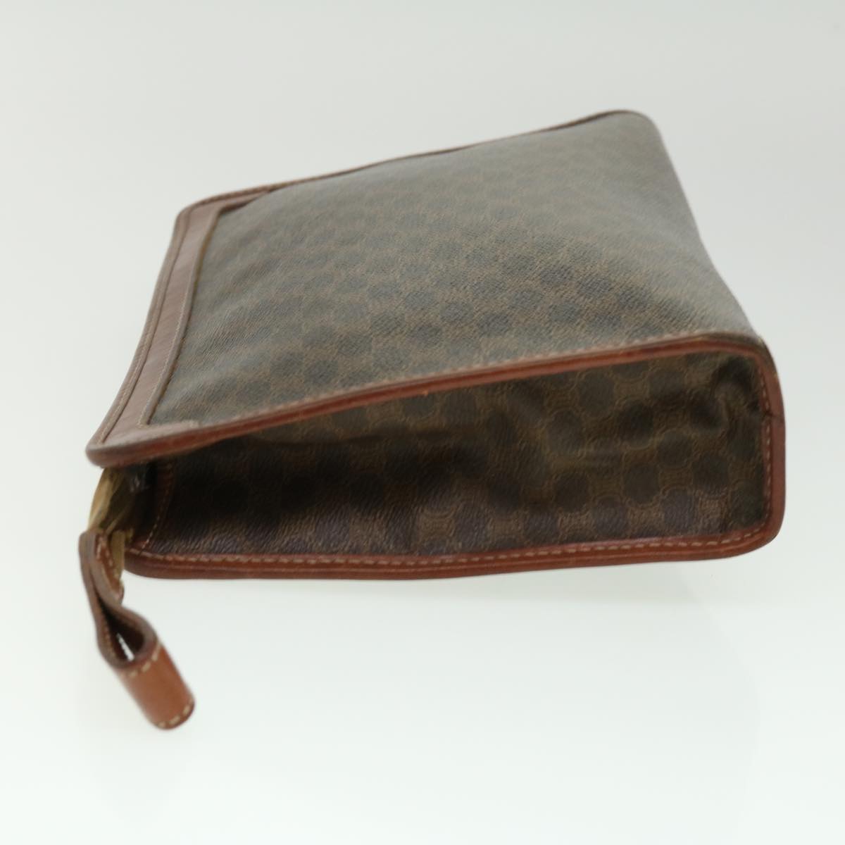 Luxury CELINE Macadam Canvas Clutch Bag PVC Leather Brown  im378