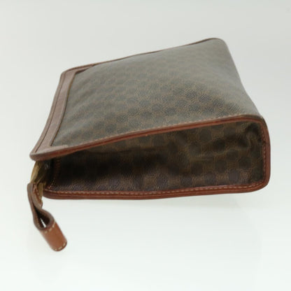 Luxury CELINE Macadam Canvas Clutch Bag PVC Leather Brown  im378