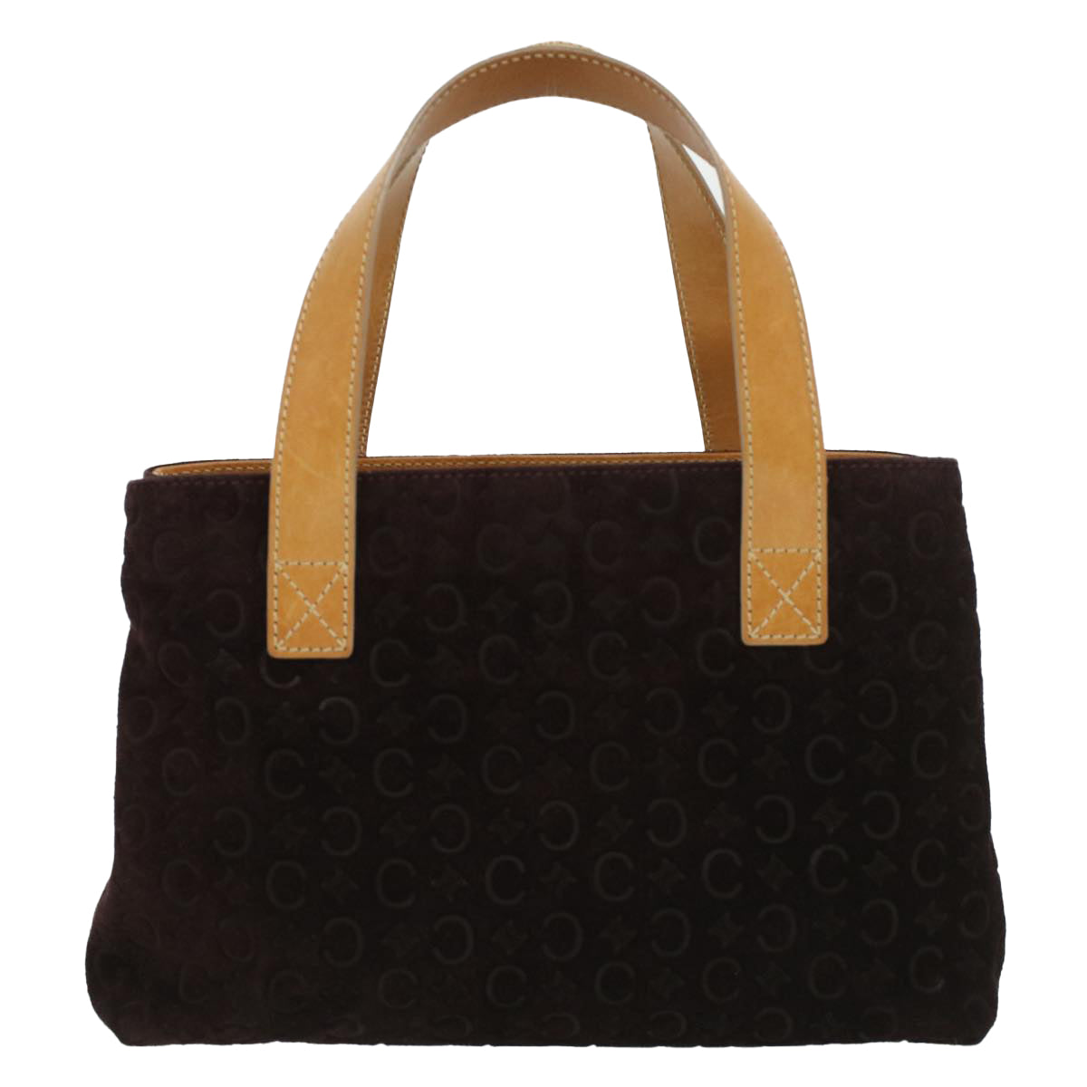 Luxury CELINE Macadam Canvas Clutch Hand Bag PVC Leather 3Set Brown purple  im395