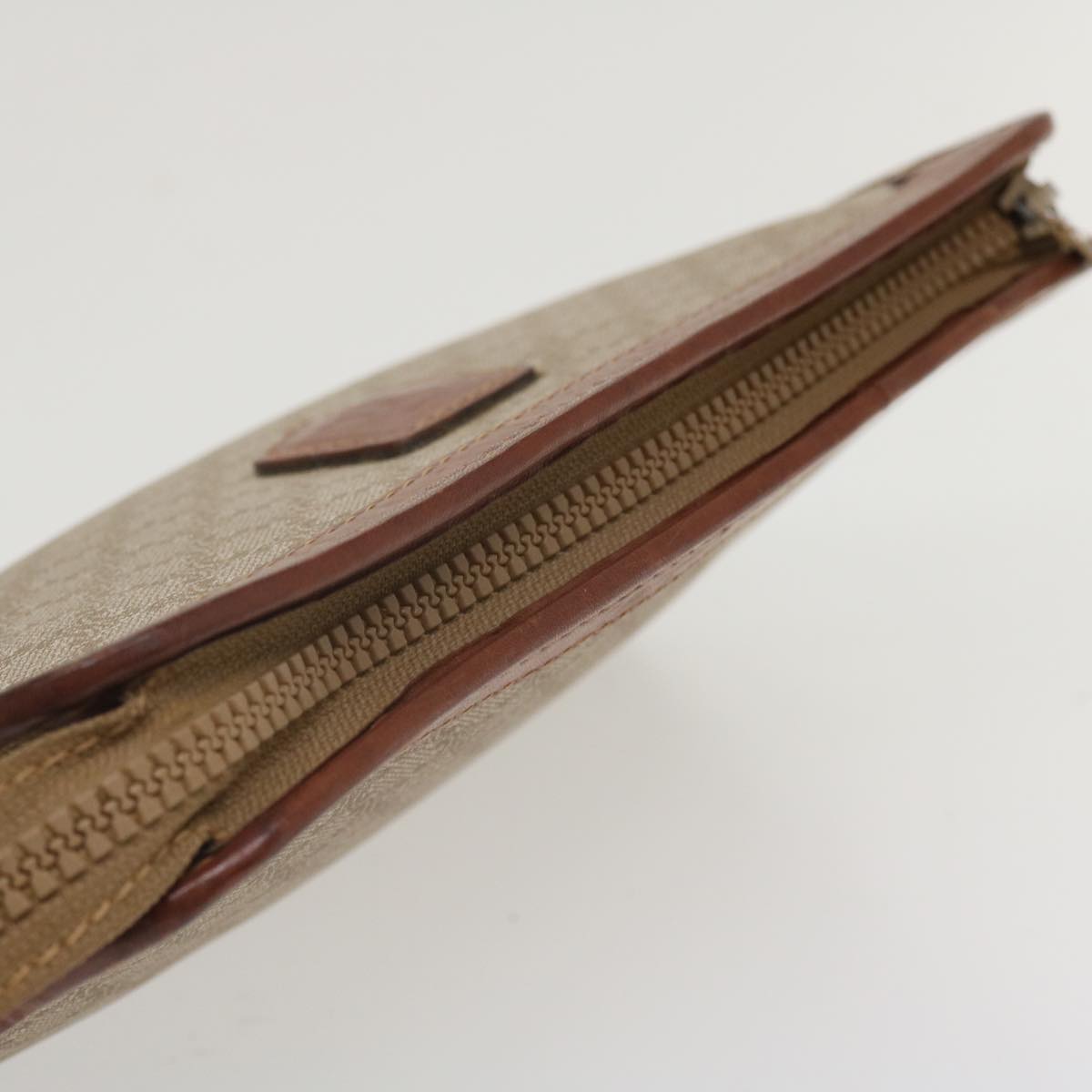 Luxury CELINE Macadam Canvas Clutch Bag PVC Leather Beige  im411