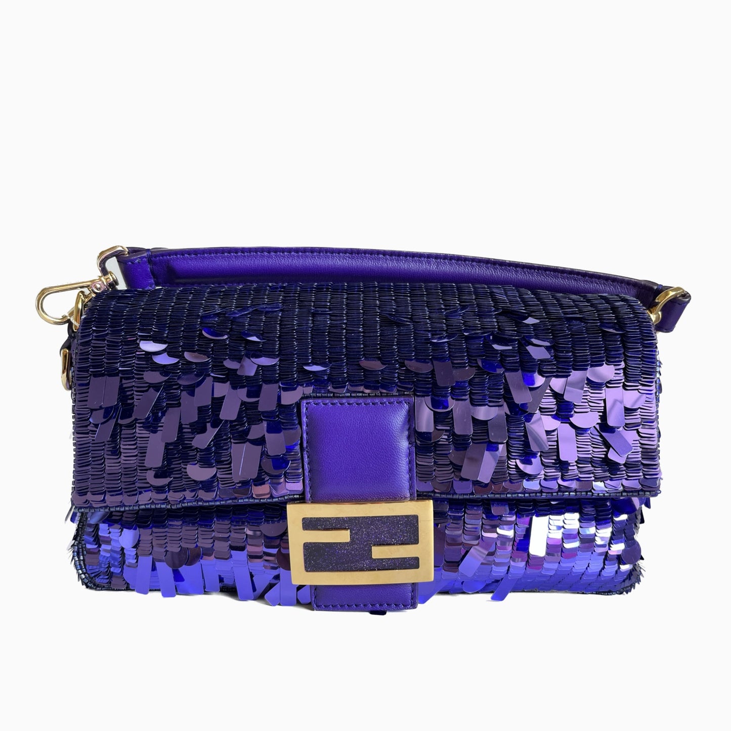 Fendi Baguette Purple Glitter Sequins Sex and City