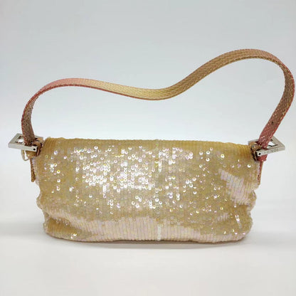Fendi Baguette Little Mermaid Glitter Pink circle sequins