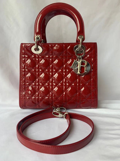 Lady Dior Medium Red Patent Leather (France)