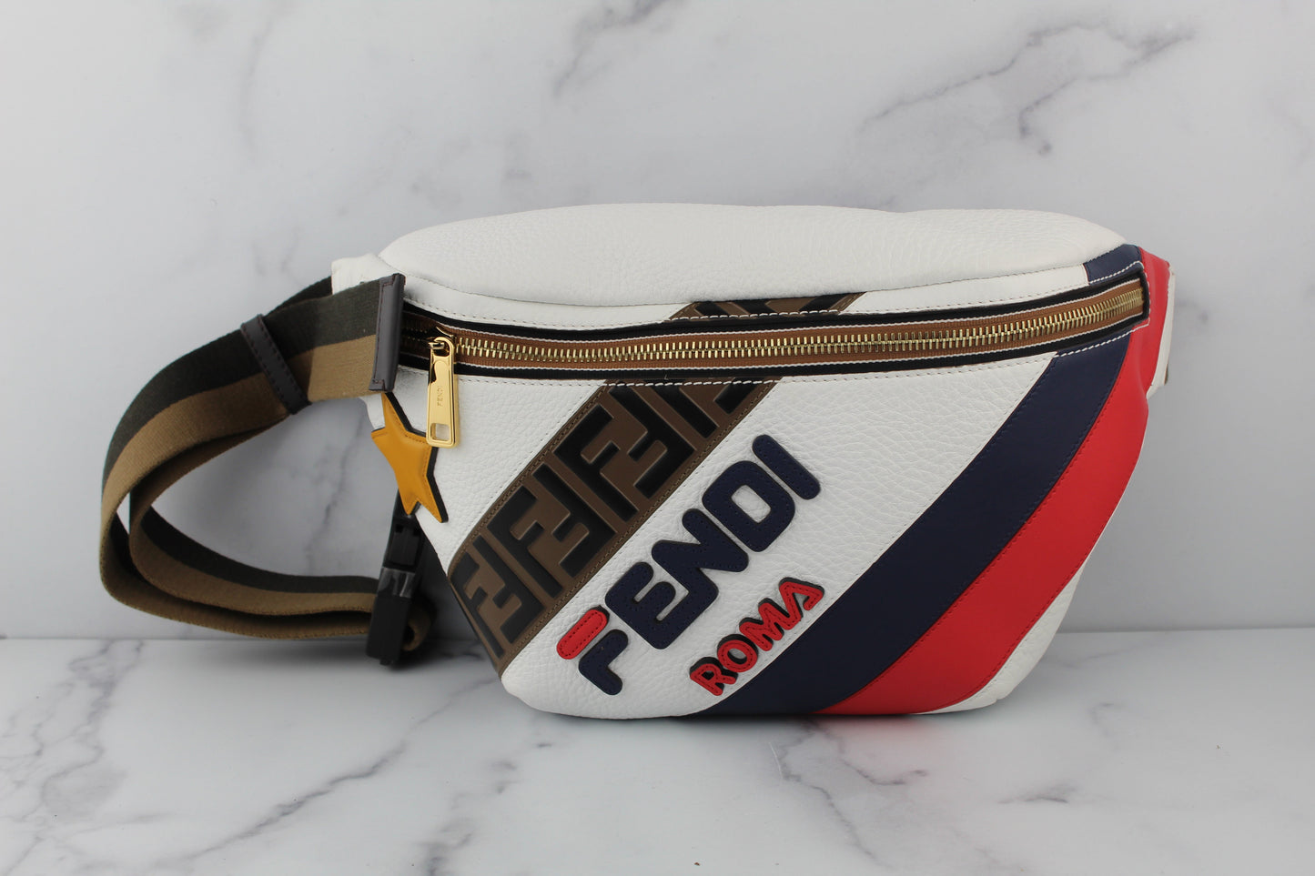 Fendi Mania Roma Leather Belt Bag