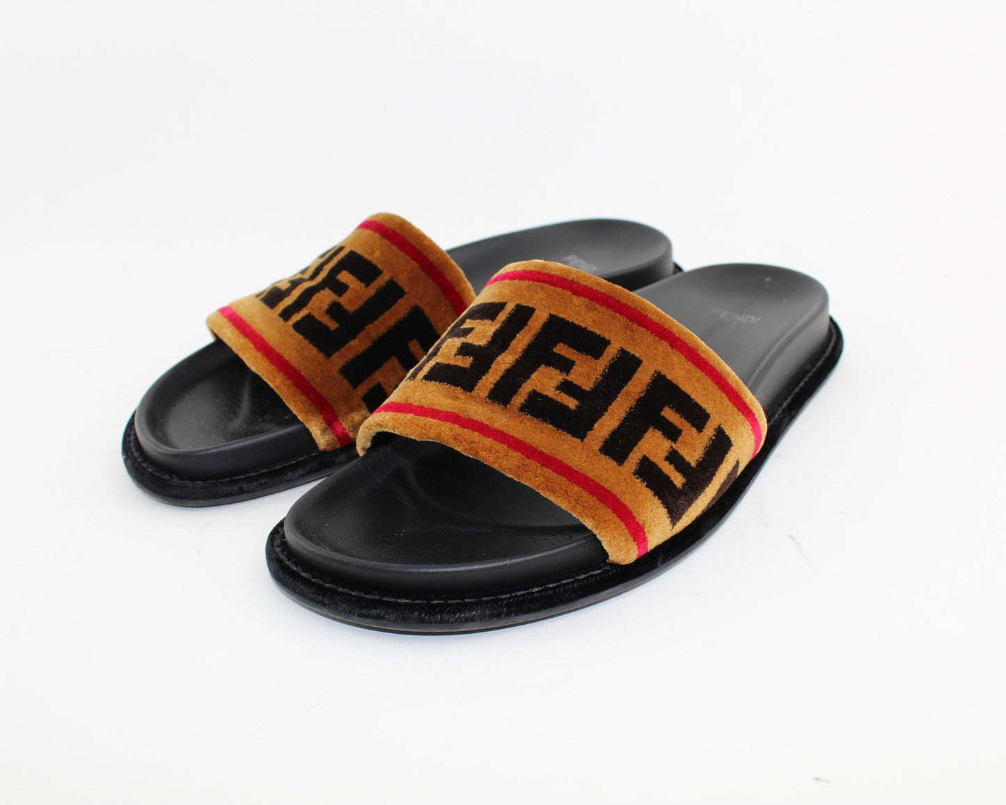 FENDI FF MOTIF BAND SLIDES