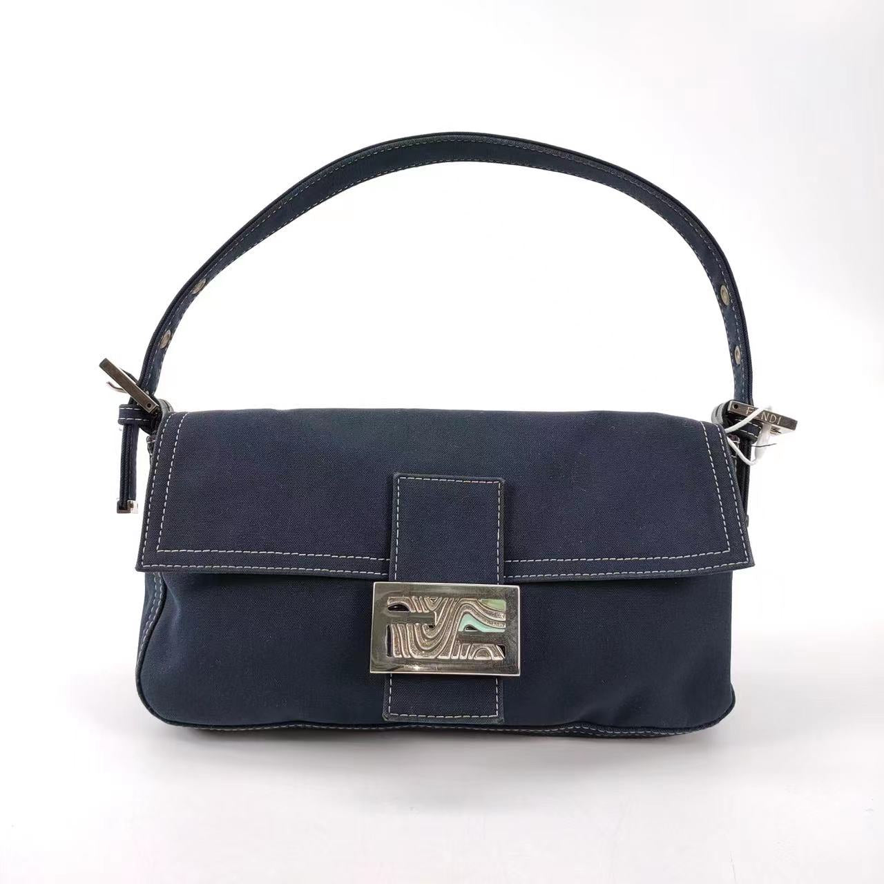 FENDI Baguette Blue Denim