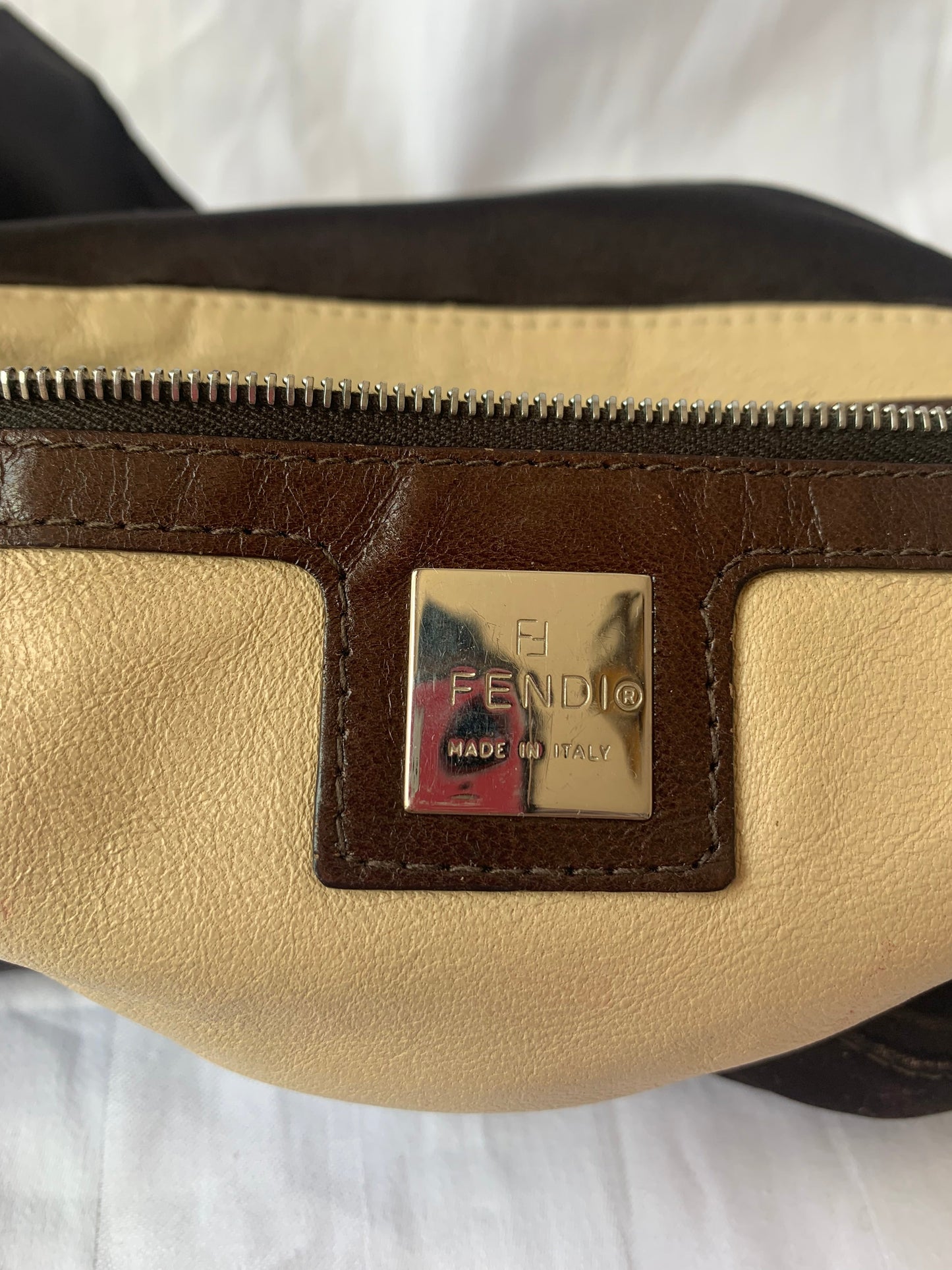 FENDI Baguette Black Silk with Crystal Buckle