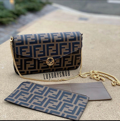 FENDI CHAIN WALLET WITH POUCHES