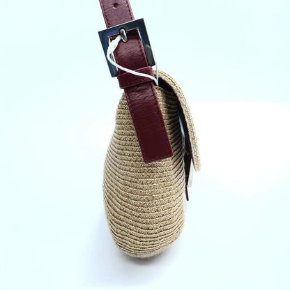 Fendi Baguette Straw Raffia bag with leather lining
