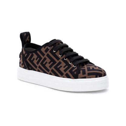 Fendi FF Logo Knit Platform Sneaker