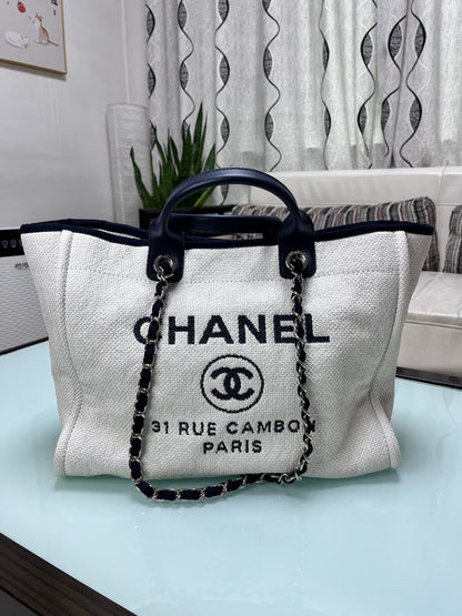 Chanel Deauville Tote Medium White