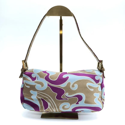 FENDI Baguette Multicolor Silk with Psychedelic prints