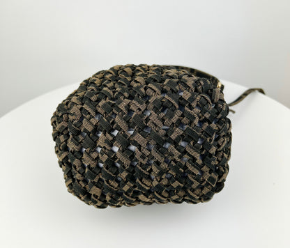 Fendi Mon Tresor bucket bag jacquard fabric interlace mini bag
