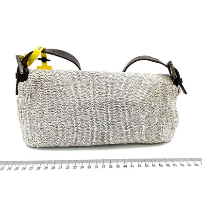 FENDI Baguette White beads