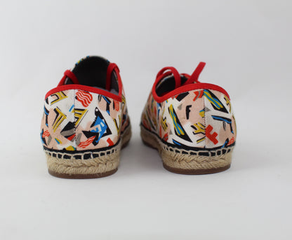 FENDI WOMEN'S JUNIA CANVAS SNEAKERS SIZE 39