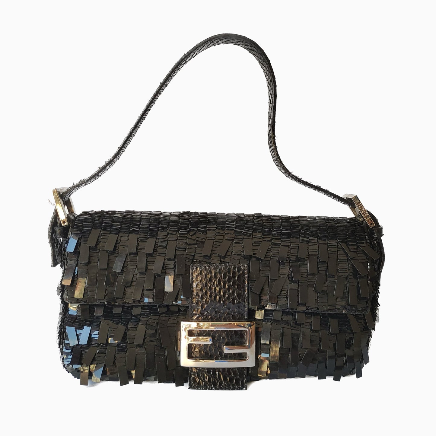 Fendi Baguette Glitter black sequins