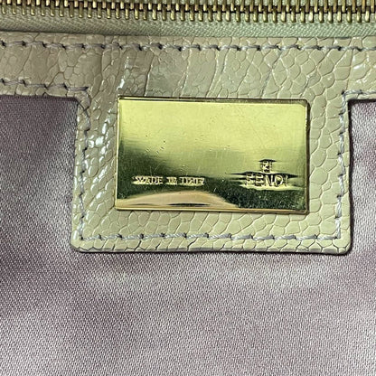 FENDI Baguette Purple Silk with embossed pattern