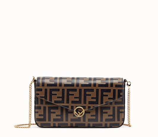 FENDI CHAIN WALLET WITH POUCHES