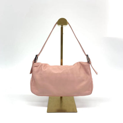 FENDI Baguette Pink Lambskin Leather