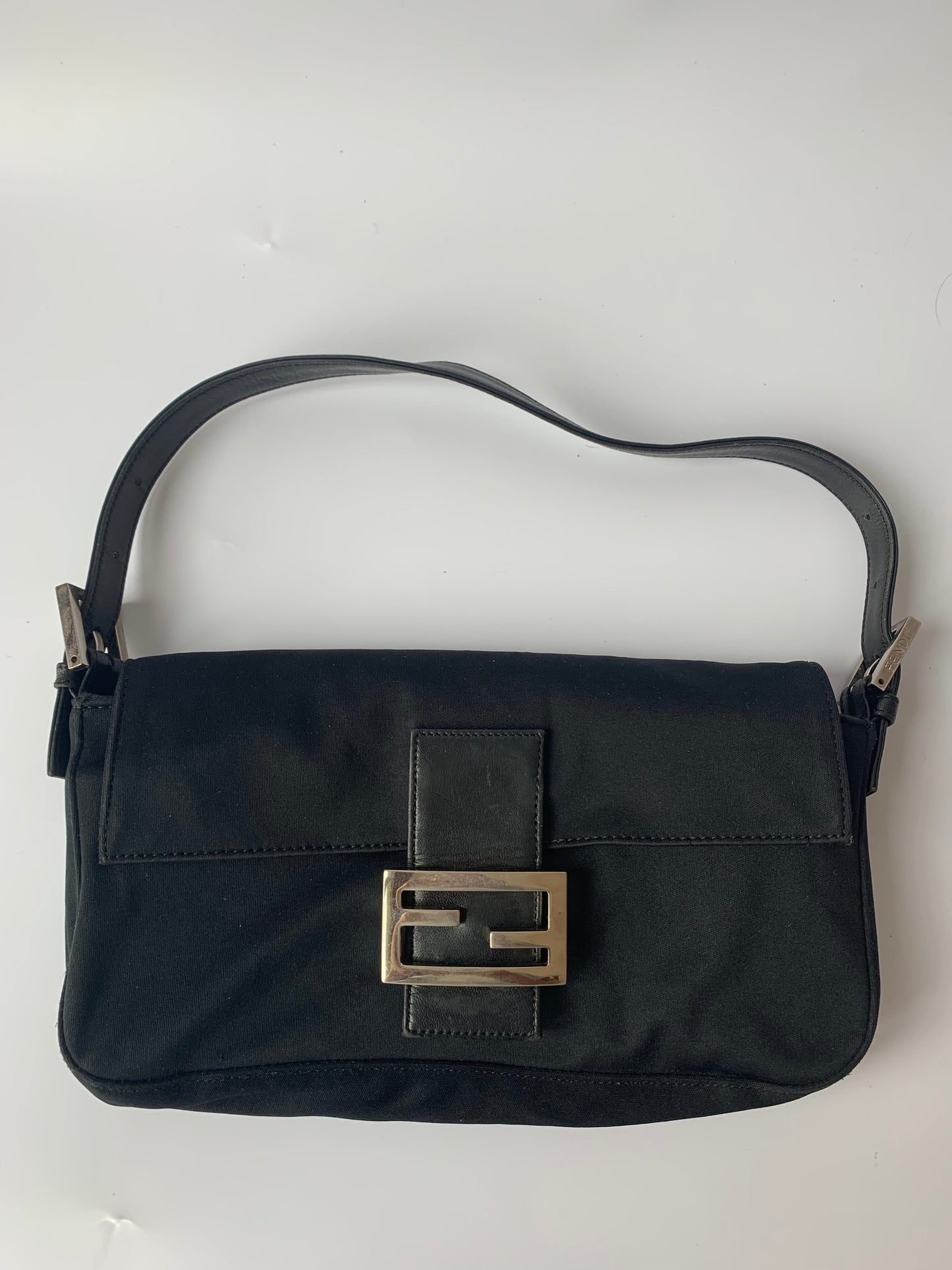 FENDI Baguette Black Cloth