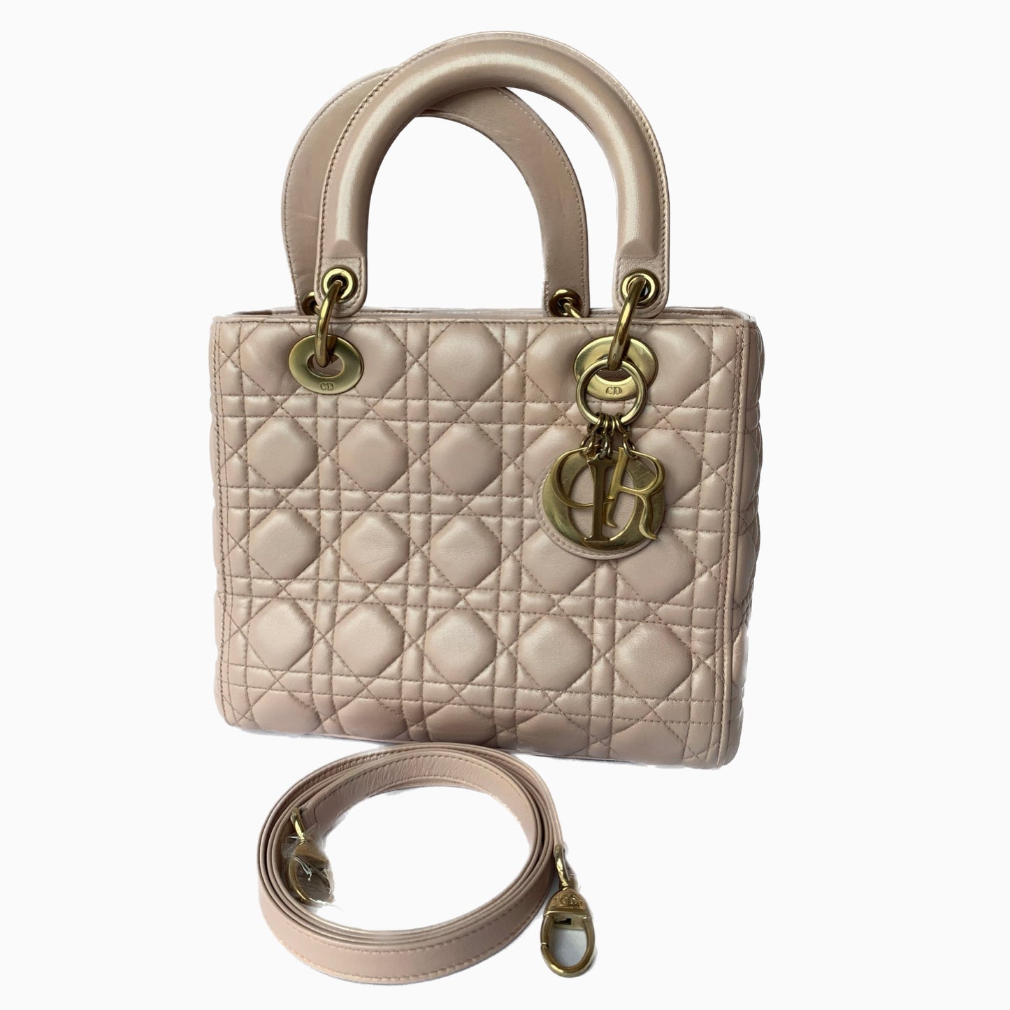 Lady Dior Pink Cannage Leather Medium