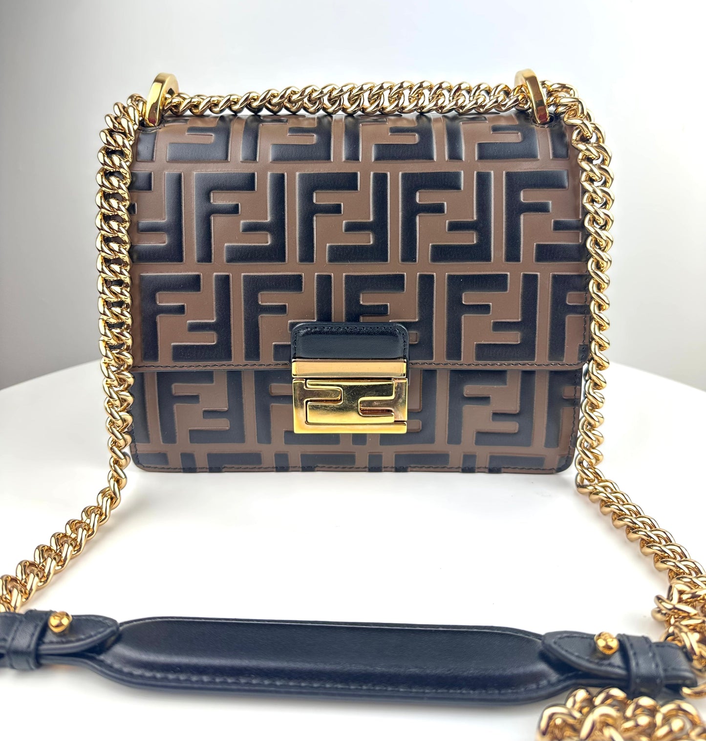 Fendi Small Kan U FF logo bag