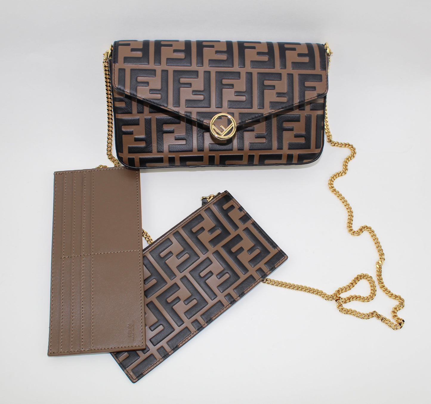 FENDI CHAIN BAG WITH POUCHES