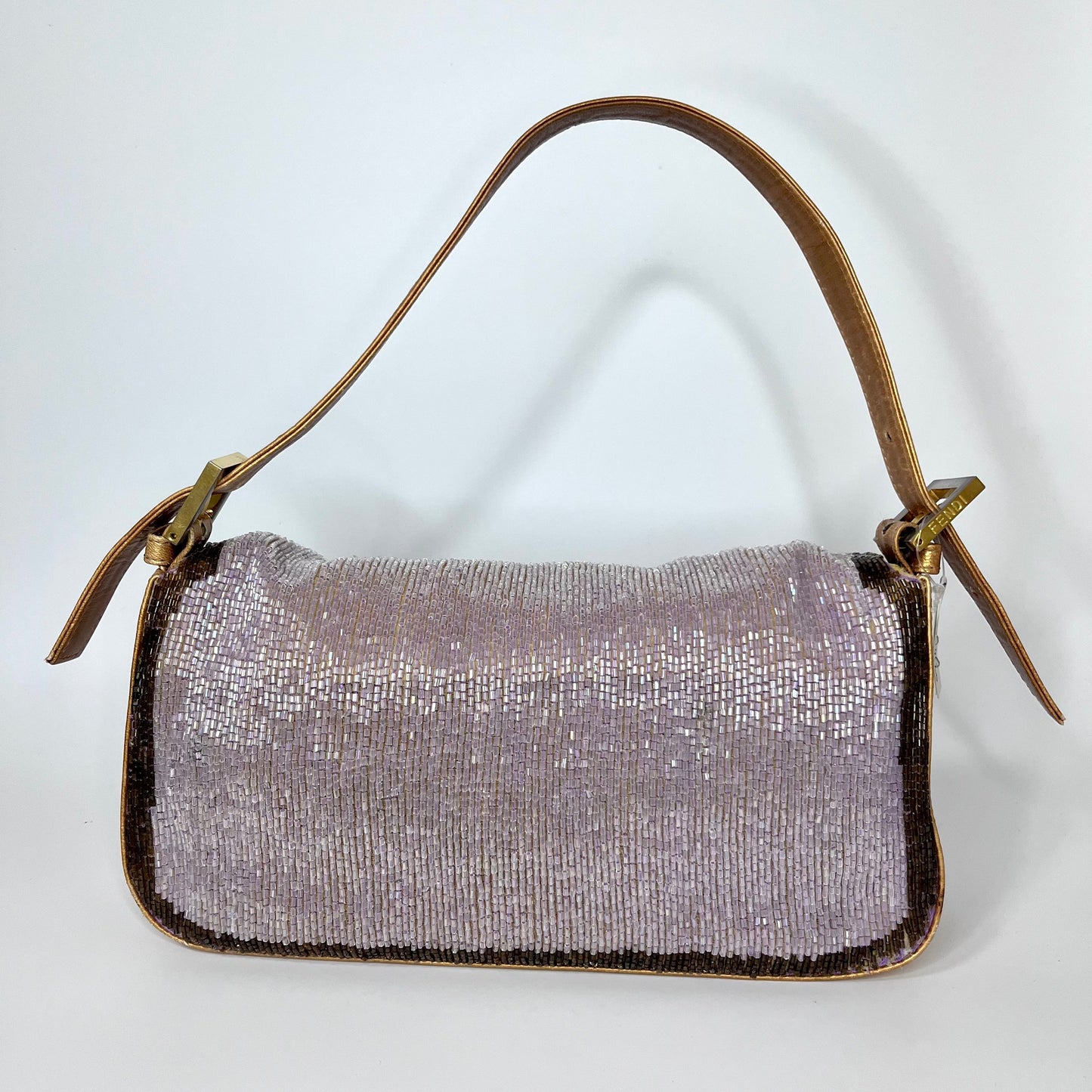 FENDI Baguette Glitter beads Lilac